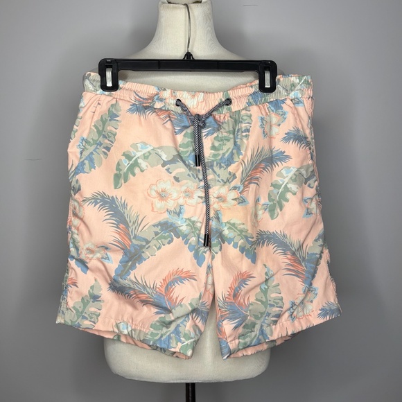 The Iconic - Pink Multicolor Swim Trunks - Picture 1 of 2